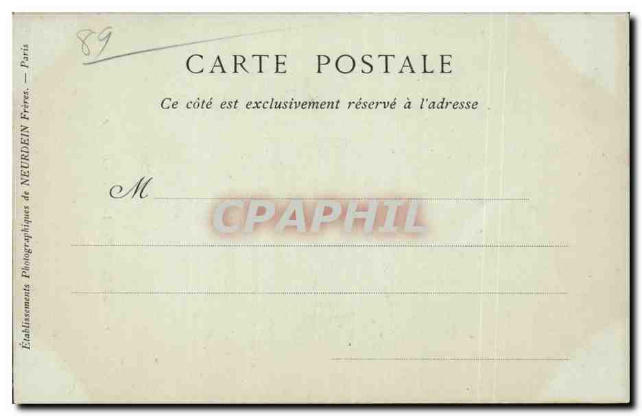 CPA Auxerre La tour de l'horloge — Verso