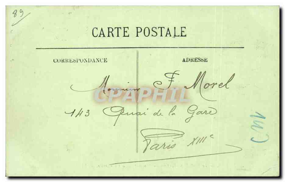 CPA Auxerre Le pont Paul Bert vu du sommet de la cathedrale — Verso