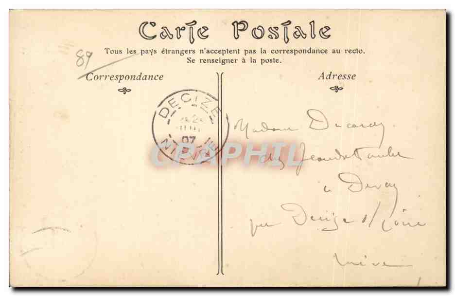 Darcy-sur-Cure — La Grotte des Fées, vue prise de l'Intérieur — Rückseite
