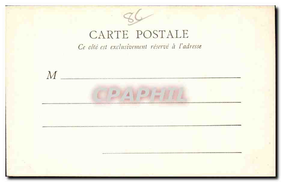 CPA Chauvigny Le chateau baronnial Vue prise du nord ouest — Back