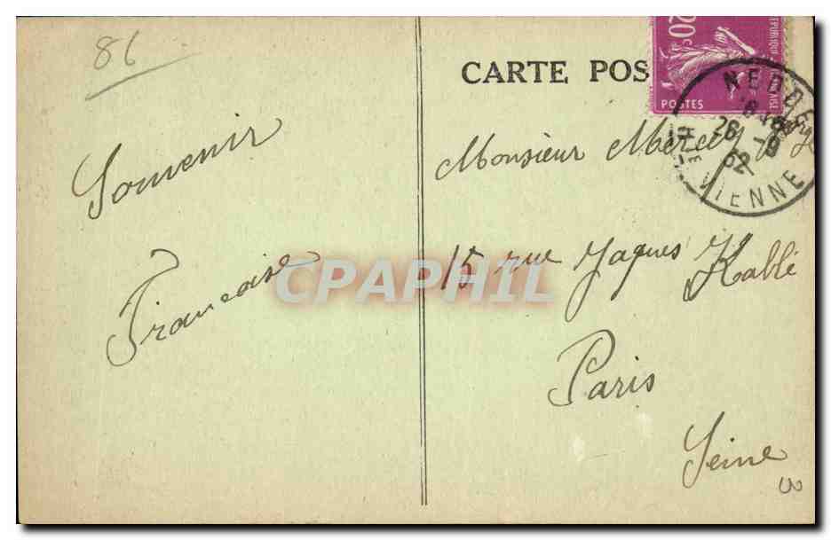 CPA Folklore Enfants En Limousin Console toit tu sais bien que je t'aime — Verso