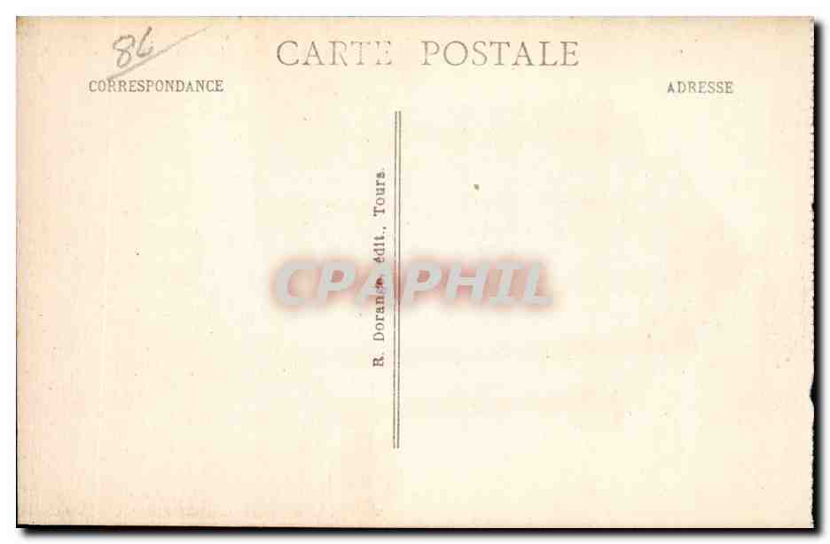 La Roche-Posay (Vienne) — Le Pont Suspendu sur la Creuse — R. Doran, éditeur, n° 5 — Achterkant