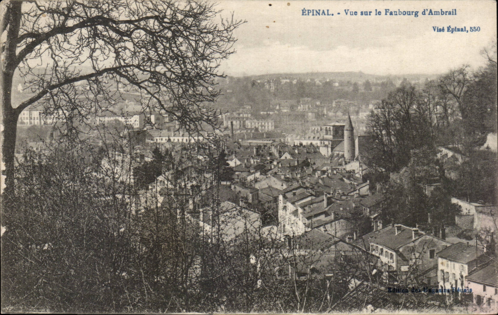 CPA Epinal Vue sur le faubourg d'Ambrail