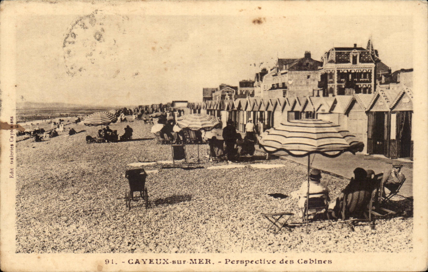 CAYEUX-sur-MER — Perspective des Cabines — Edit. Galeries Cayoymes, n°91