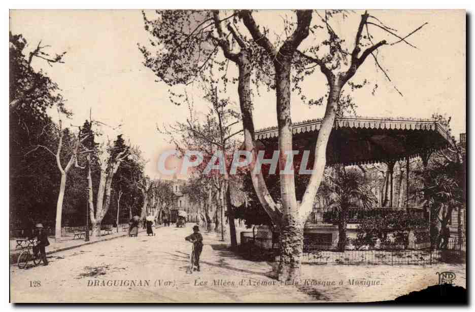 Draguignan CPA Les allees d'Azemar Kiosque a musique