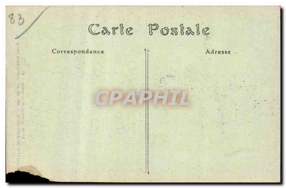 Draguignan CPA Les allees d'Azemar Kiosque a musique — Rückseite