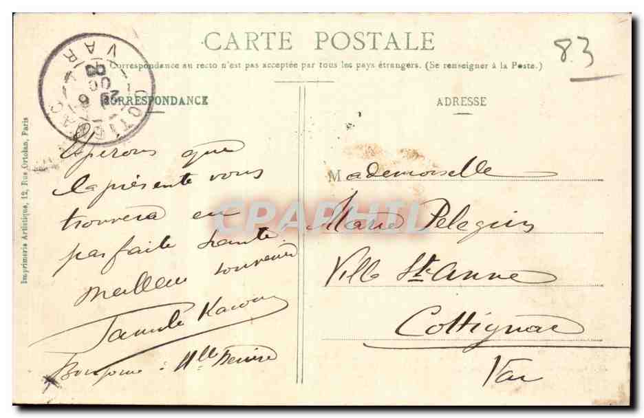 CPA Toulon le Quai Cronstadt — Verso