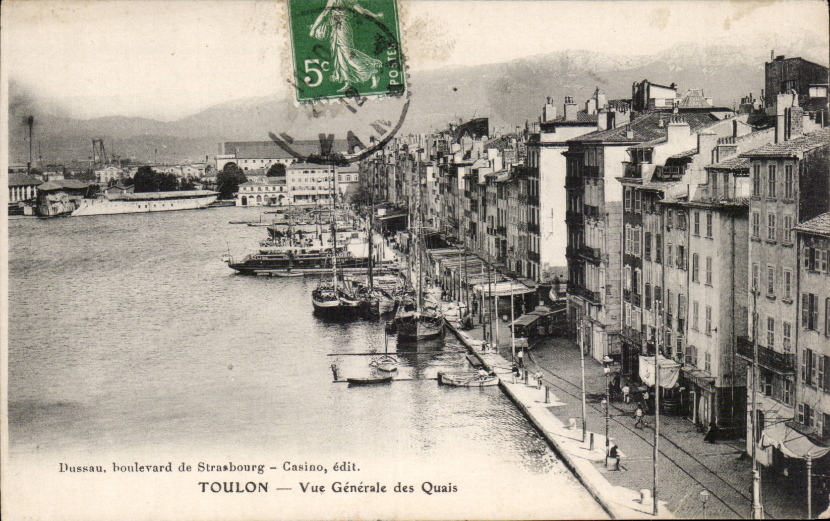 CPA Toulon Vue generale des quais