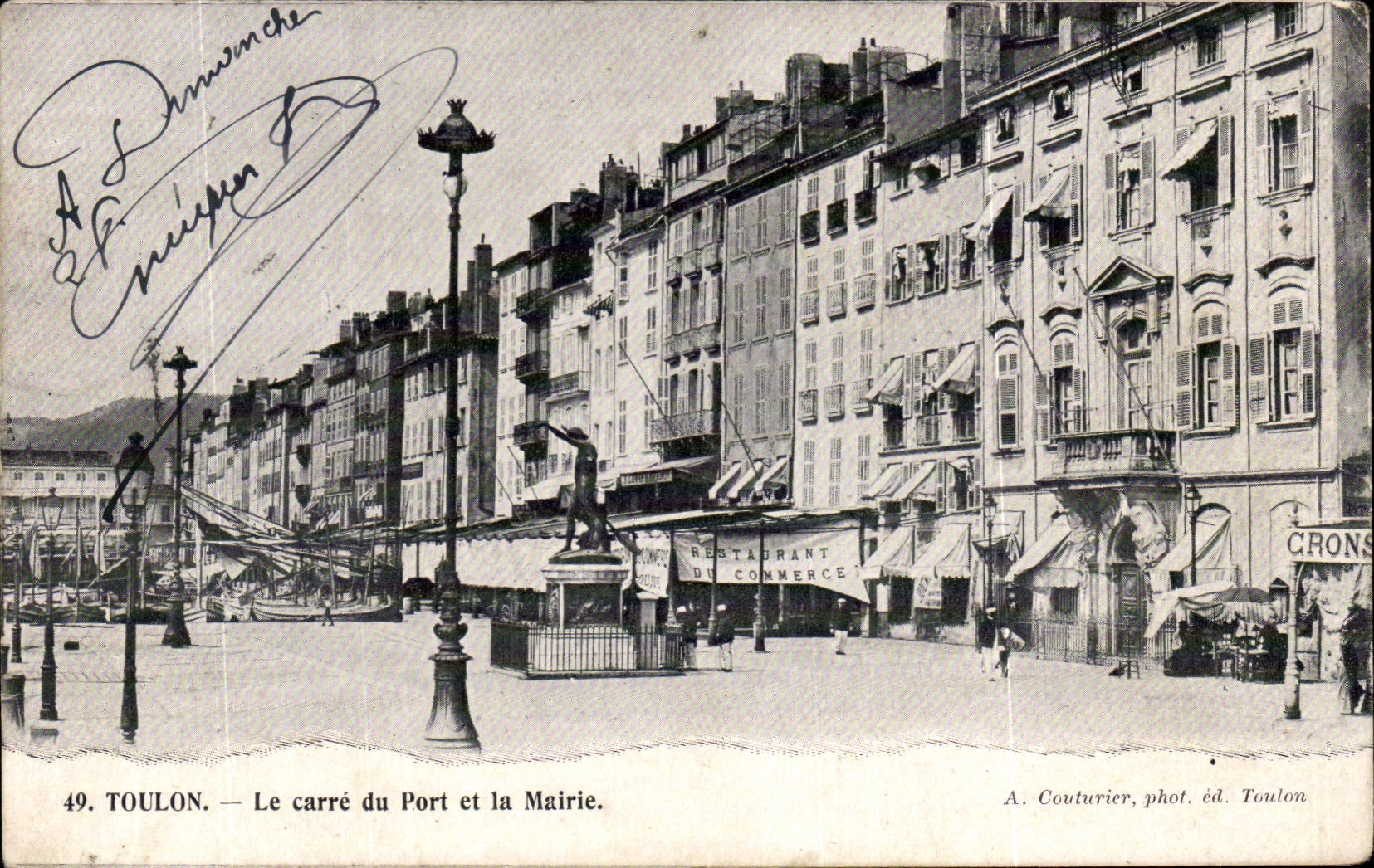 Toulon — Le carré du Port et la Mairie — A. Couturier, phot. éd. Toulon