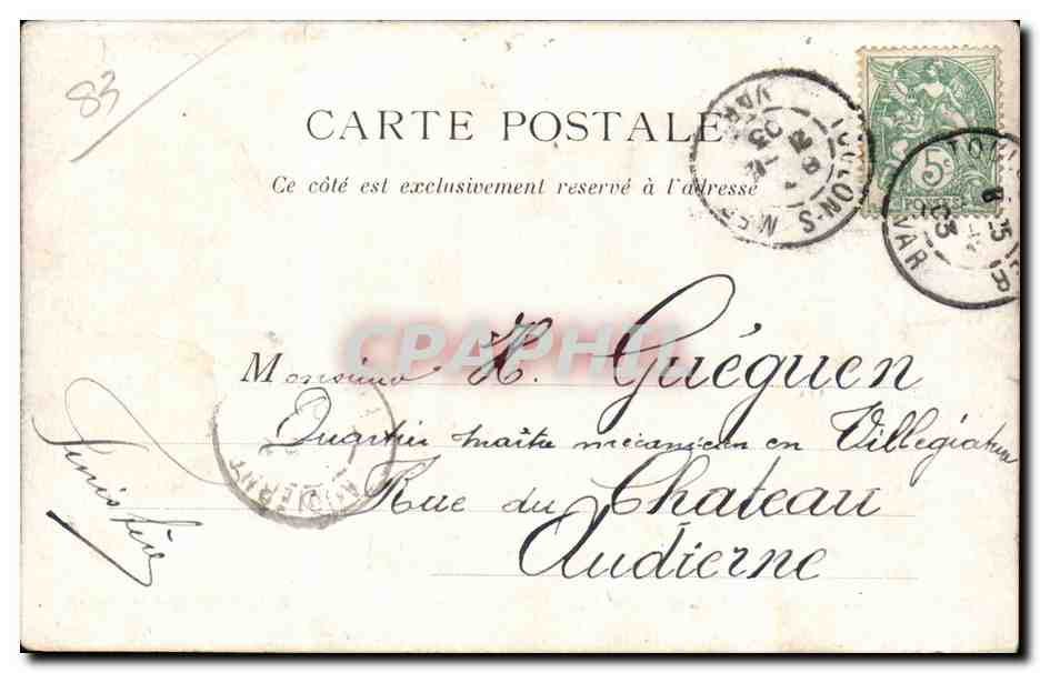 Toulon — Le carré du Port et la Mairie — A. Couturier, phot. éd. Toulon — Reverso