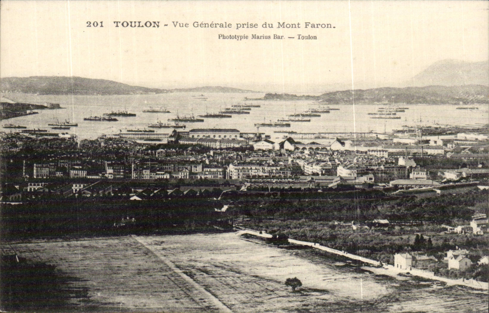Toulon — Allgemeine Ansicht vom Mont Faron — Phototypie Marius Bar — n° 201