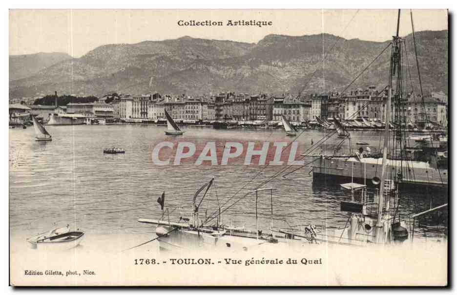 CPA Toulon Vue generale du quai