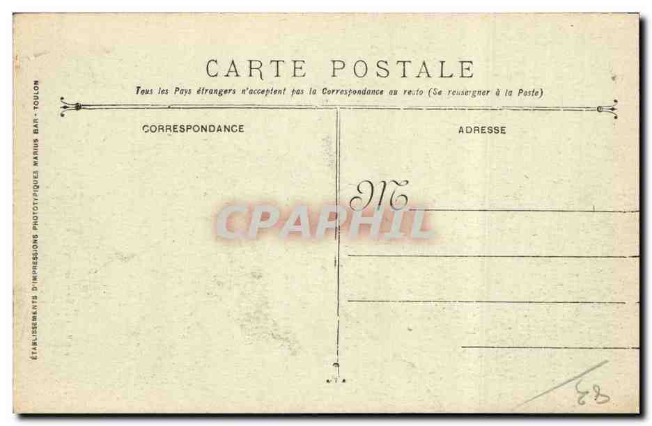 CPA Toulon La Seyne sur Mer — Rückseite
