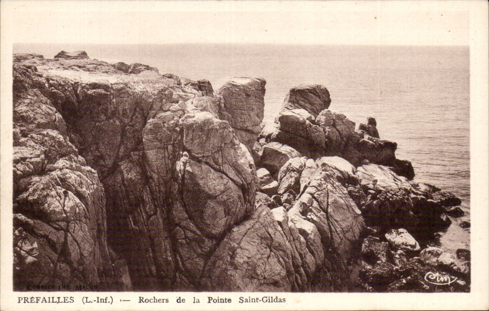 CPA Prefailles Rochers de la pointe Saint Gildas