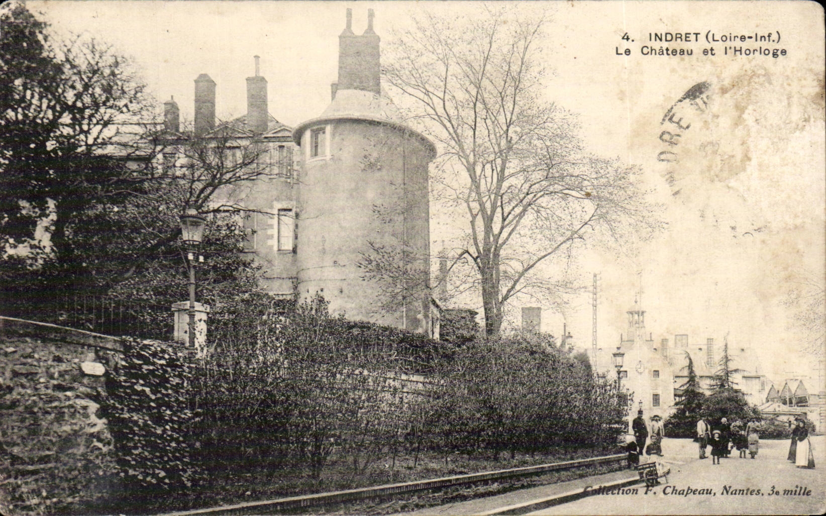CPA Indret Le chateau et l'horloge