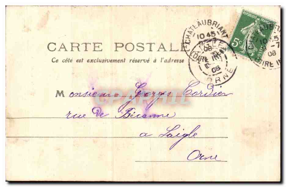 Nantes CPA La cathedrale — Verso