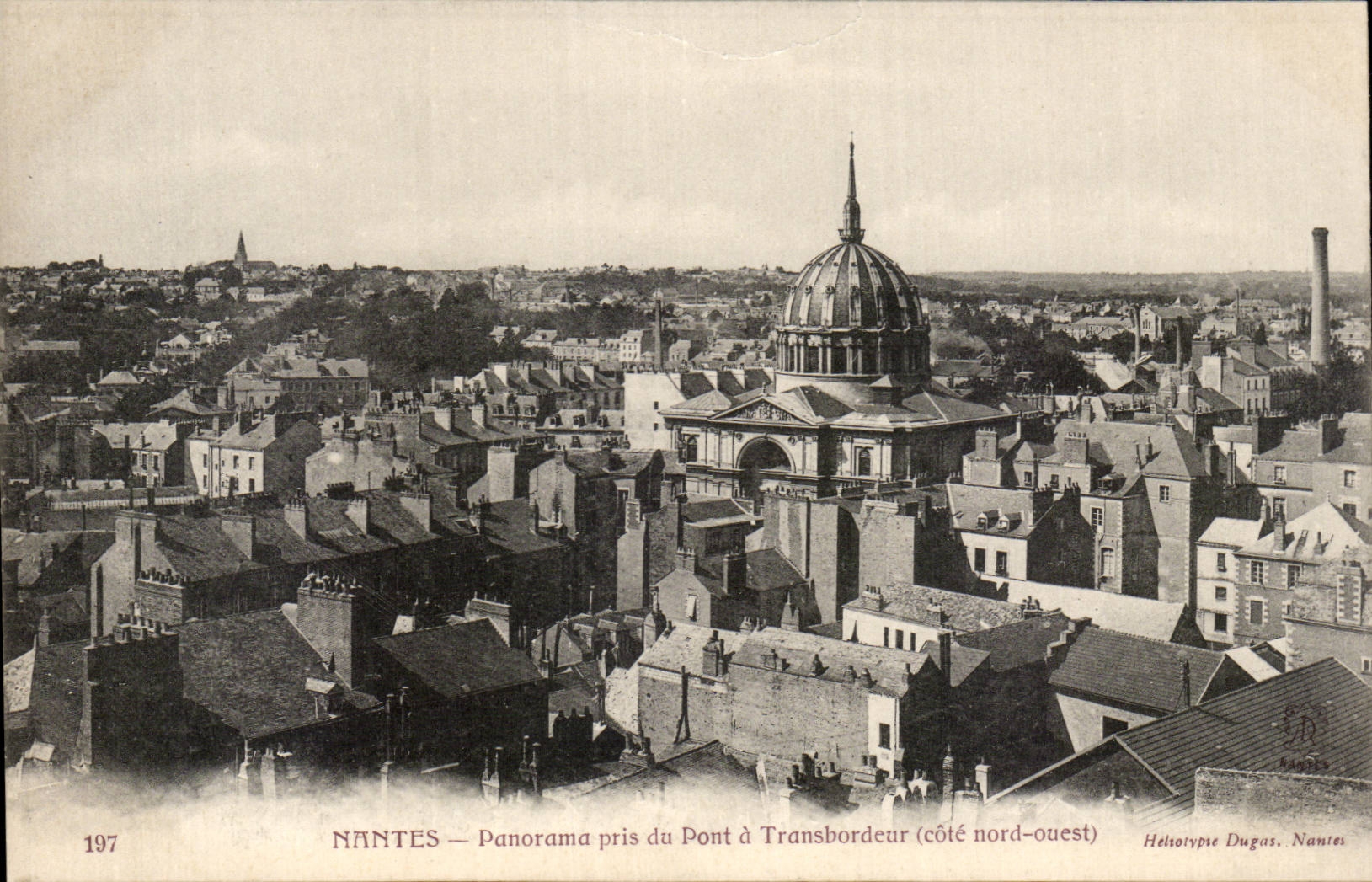 CPA Nantes Panorama pris du pont a transbordeur