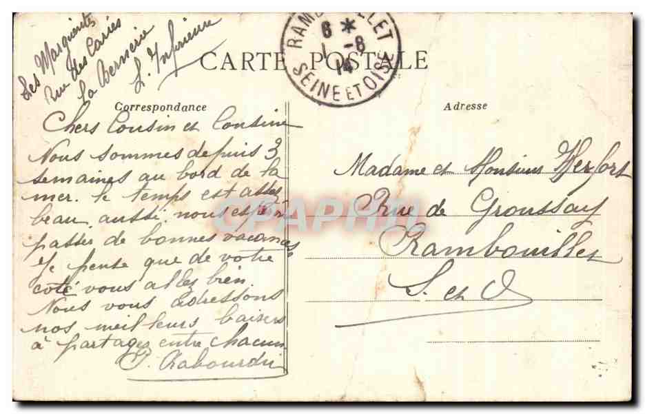 CPA La Bernerie Vue generale de la cote sauvage — Rückseite