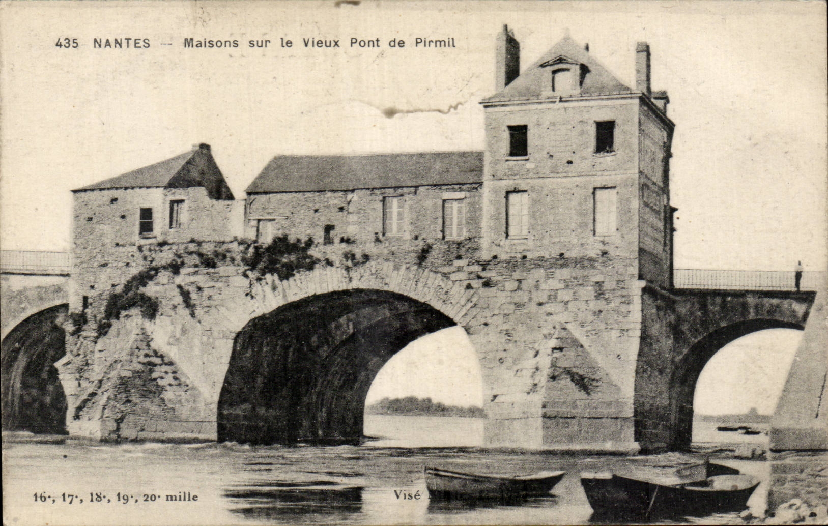 Nantes CPA Maisons sur le vieux pont de Pirmil
