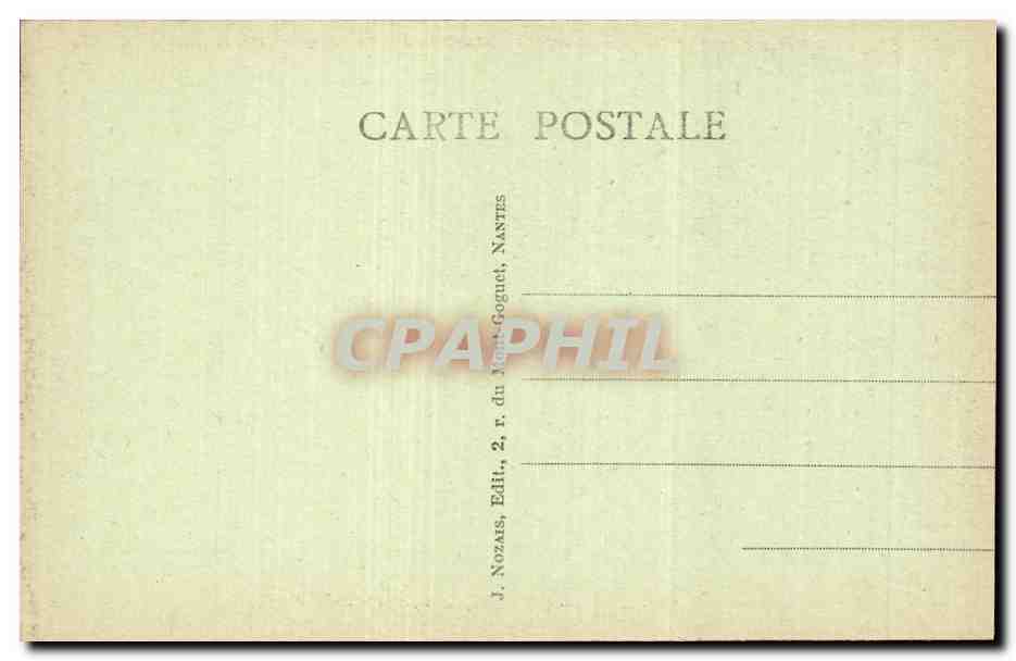 CPA Nantes Le theatre Graslin au fond la rue Crebillon — Verso