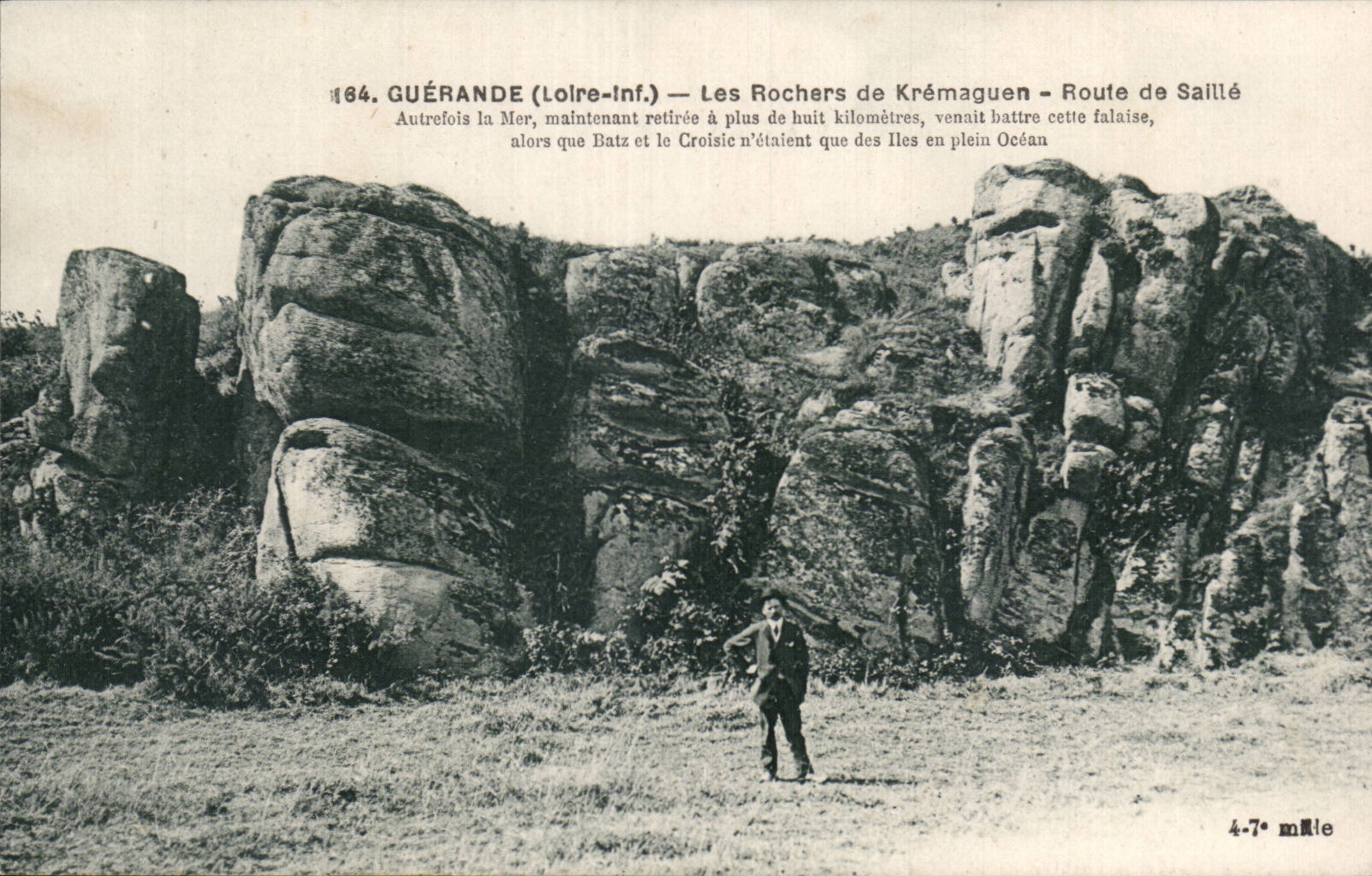 CPA Guerande Les rochers de Kremaguen Route de Saille