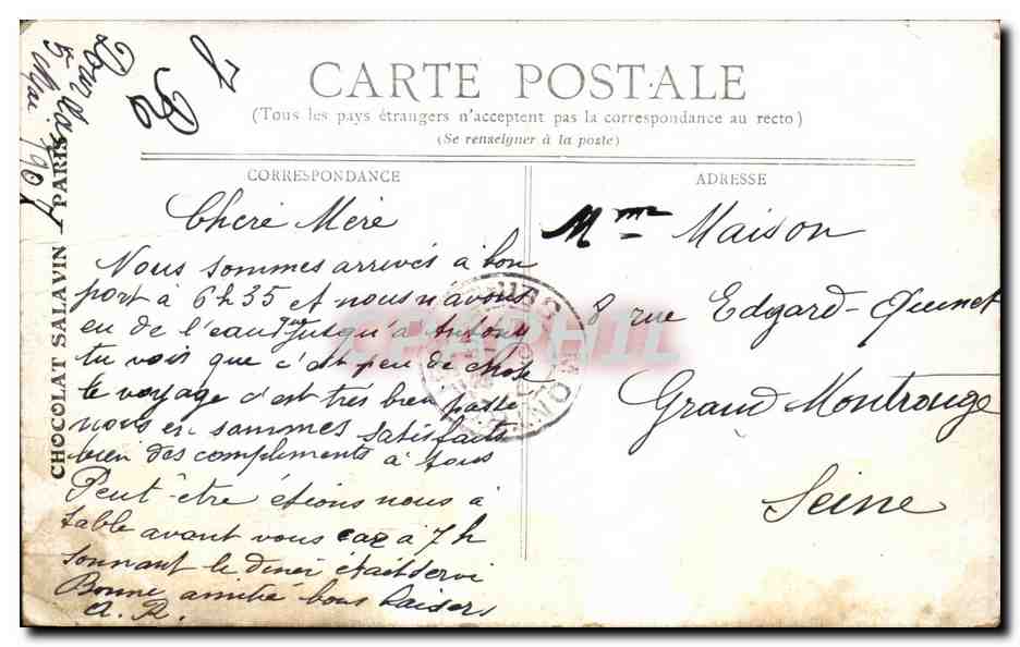 CPA Nantes La cathedrale — Verso