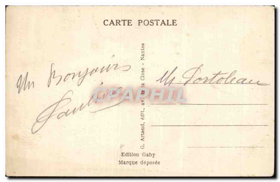CPA Pornic La plage et les rochers de Noeveillard — Rückseite