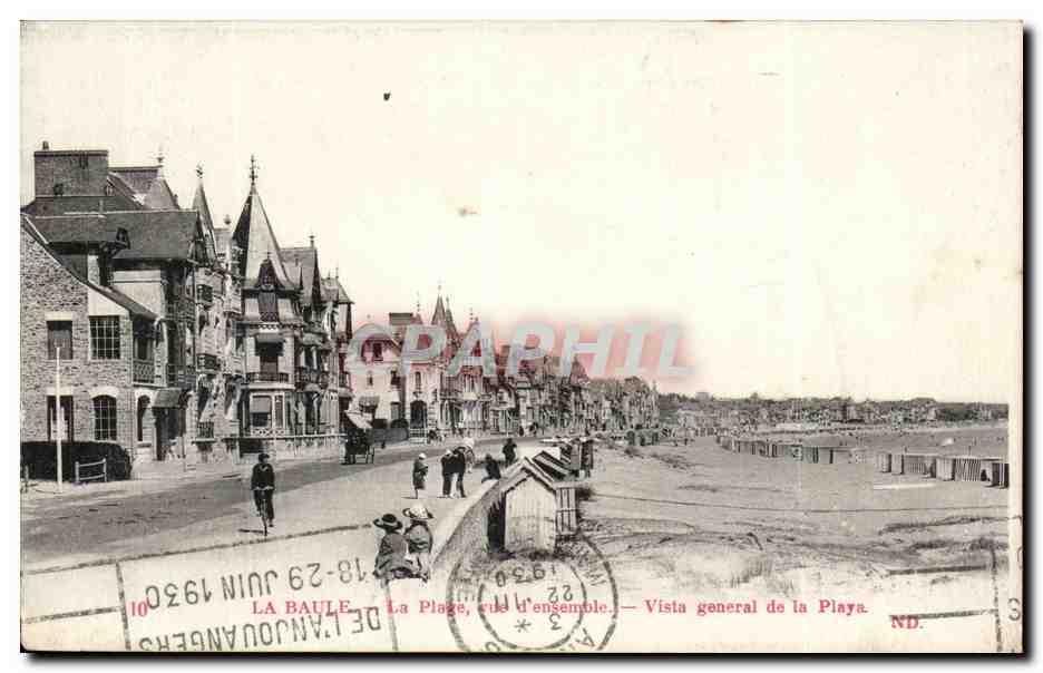 La Baule CPA La plage vue d'ensemble 