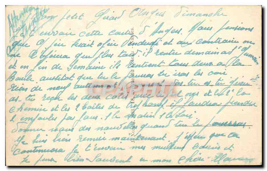 Nantes CPA Vue generale du port — Verso