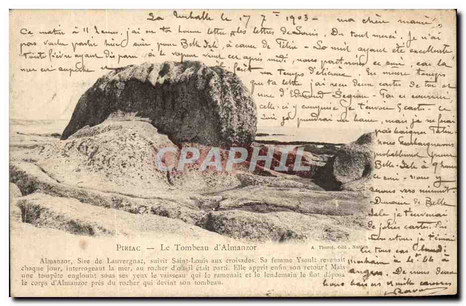 CPA Piriac Le tombeau d'Almanzor