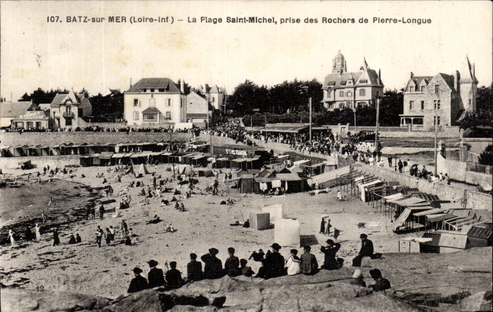 CPA Batz sur Mer La plage Saint michel prise des rochers de Pierre Longue