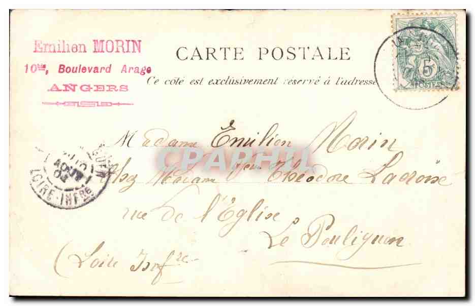 CPA Ancenis Le pont sur la Loire — Rückseite