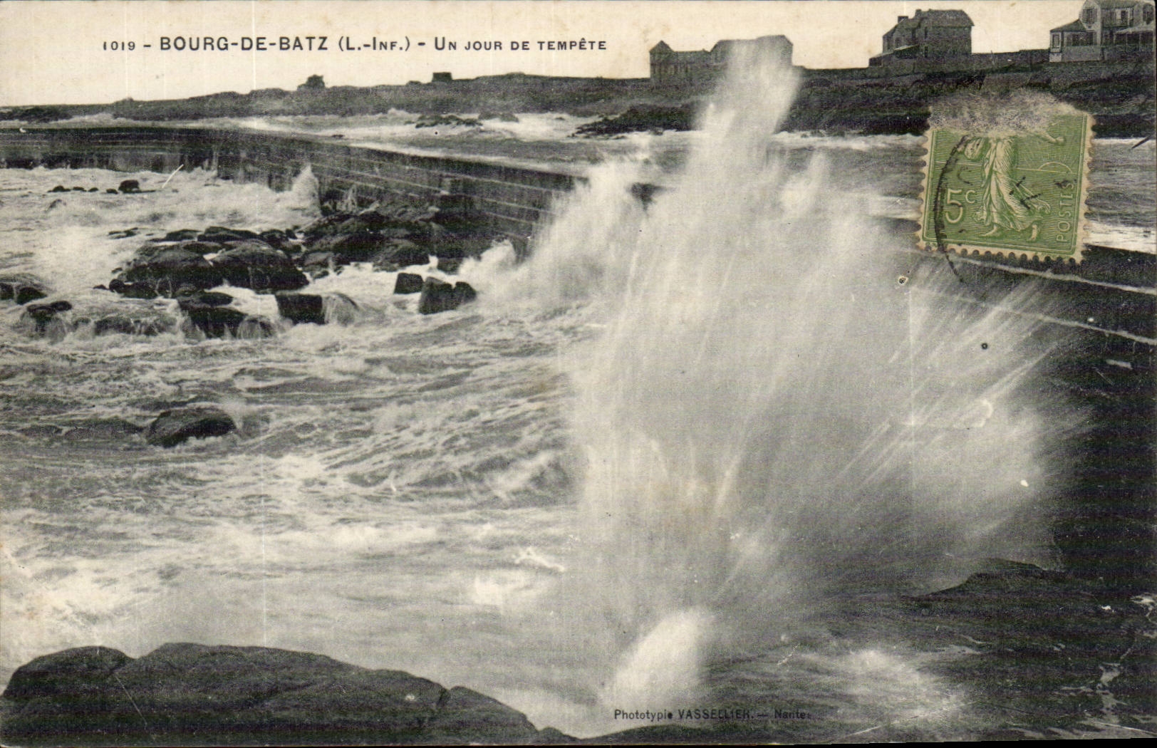 CPA Bourg de Batz Un jour de tempete