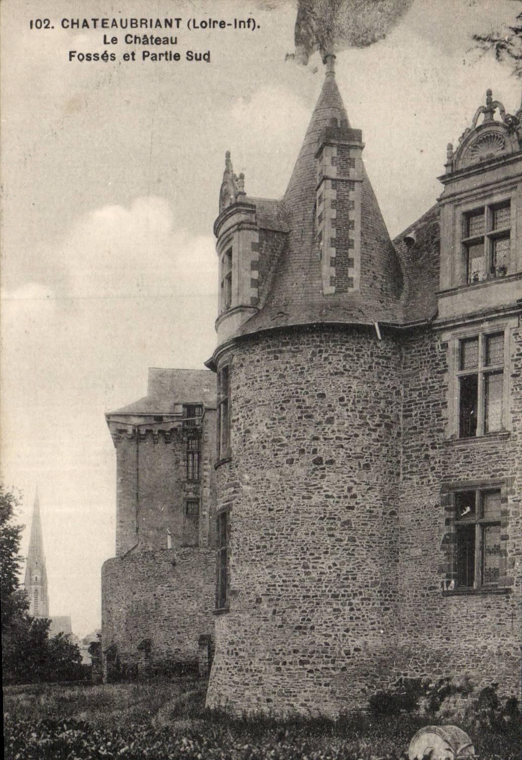 Chateaubriant CPA Chateau Fosses et partie sud