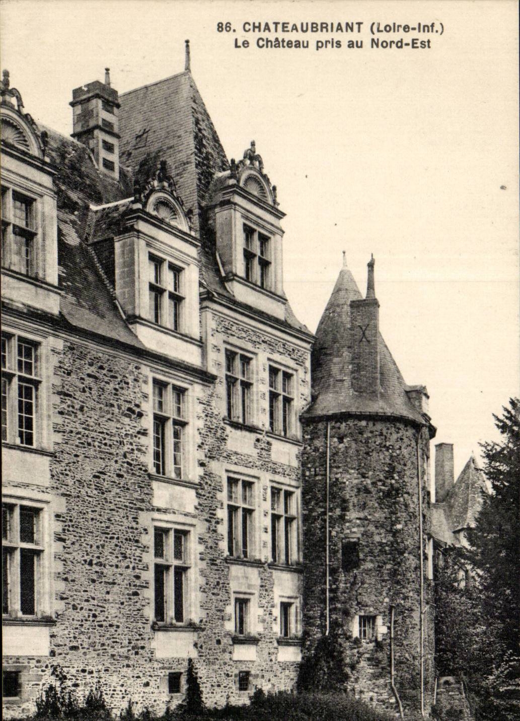 Chateaubriant CPA Chateau pris au Nord Est