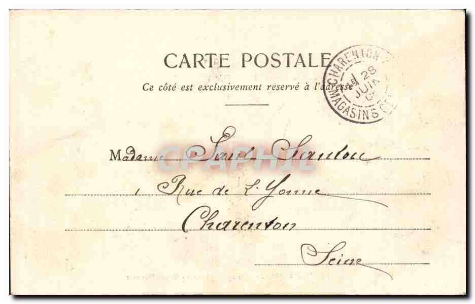 Chateaubriant CPA Chateau Renaissance Cour d'honneur — Rückseite