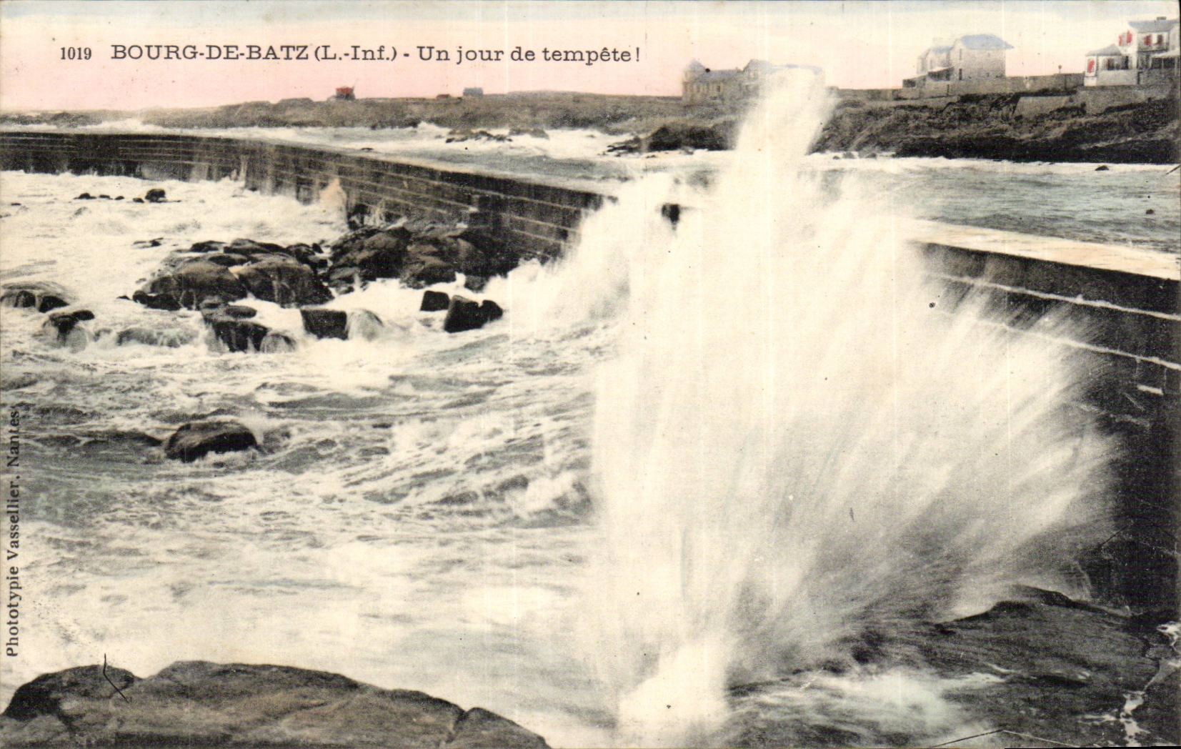 CPA Bourg de Batz Un jour de tempete