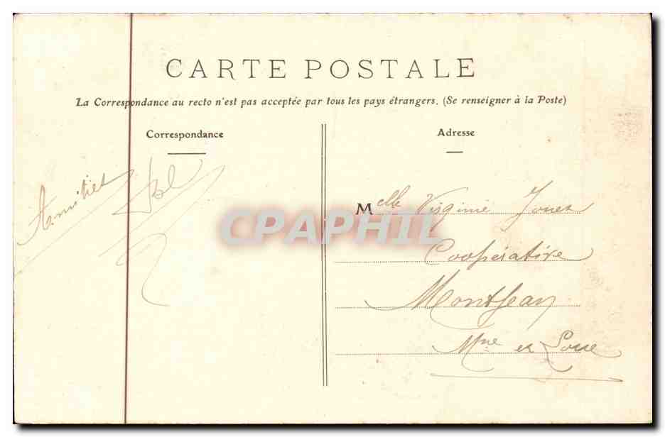 CPA Le Croisic Rocher Le grand autel — Rückseite