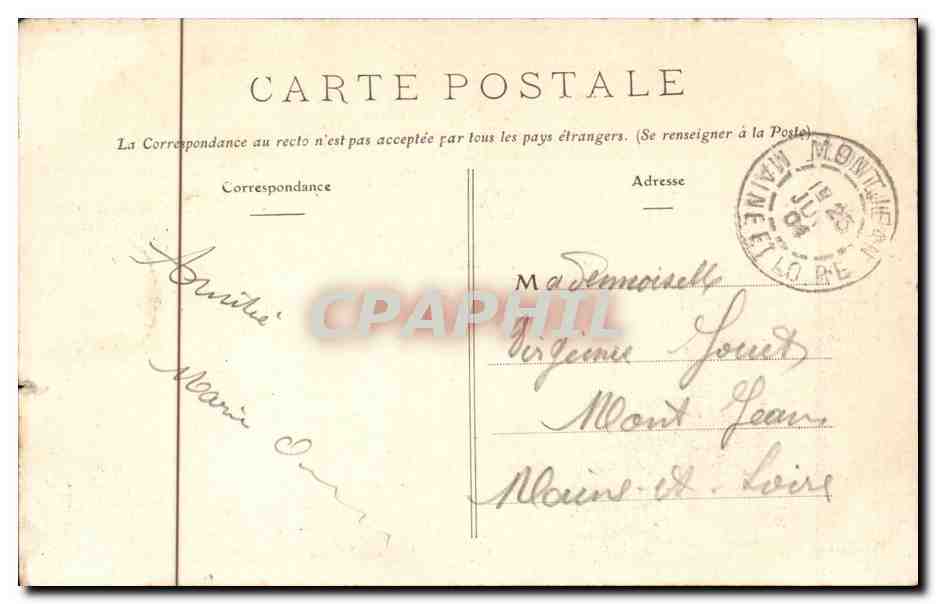 CPA Bourg de Batz Tempete ! — Back