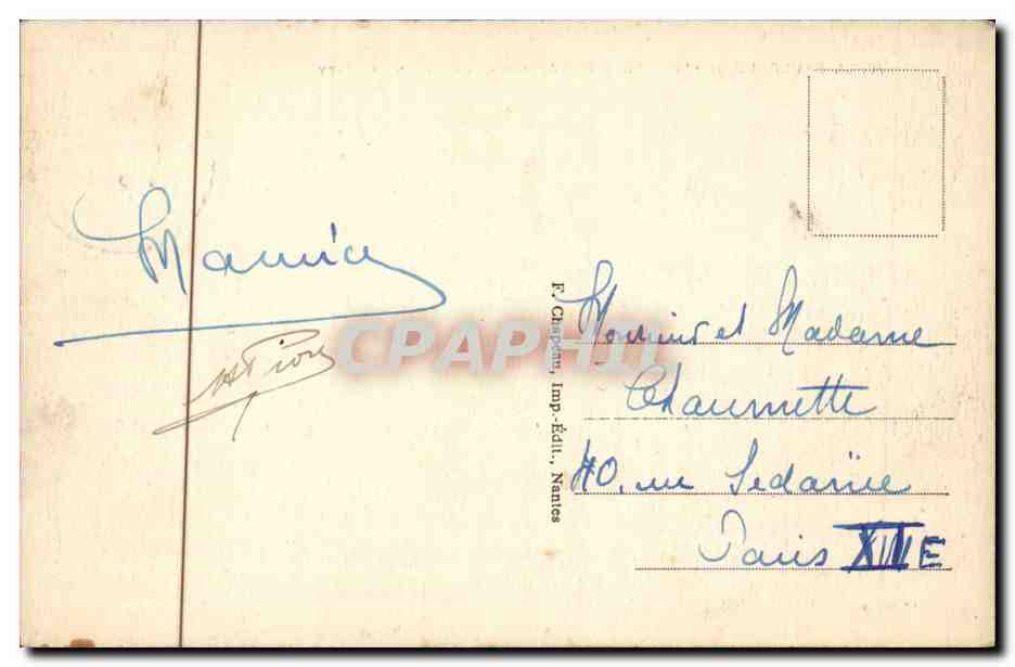 CPA La Baule Au bois d'amour Les dunes de Mazy — Back