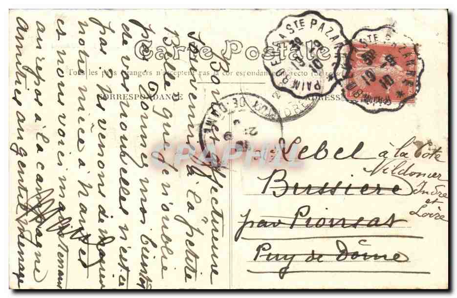 CPA Pornic Chateau pris du Nord — Rückseite