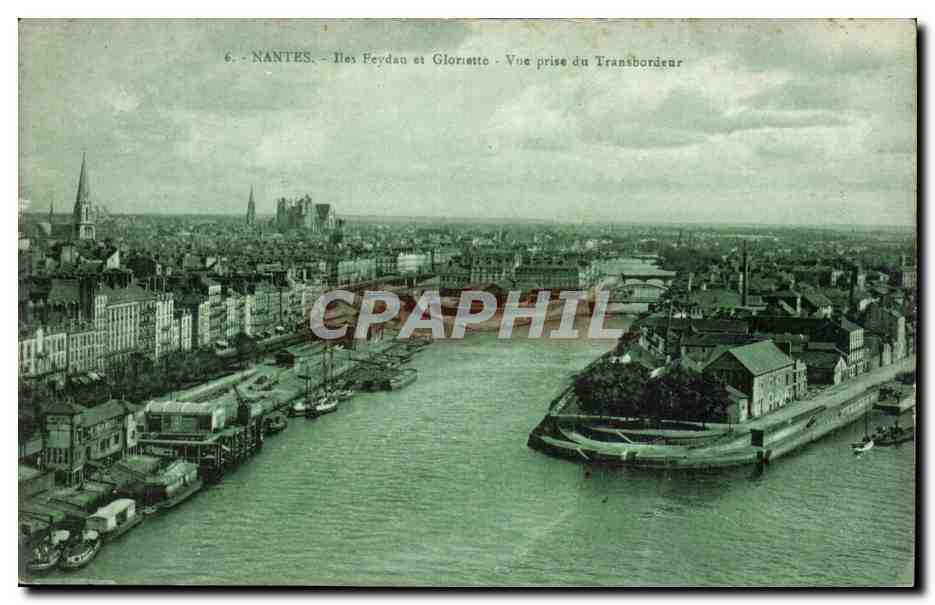 CPA Nantes Iles Feydau et Gloriette Vue prise du transbordeur