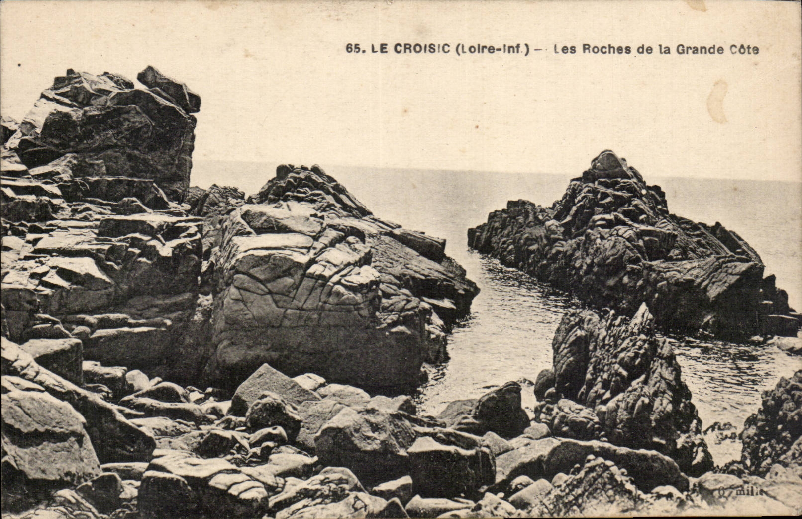 CPA Le Croisic Les roches de la grande cote