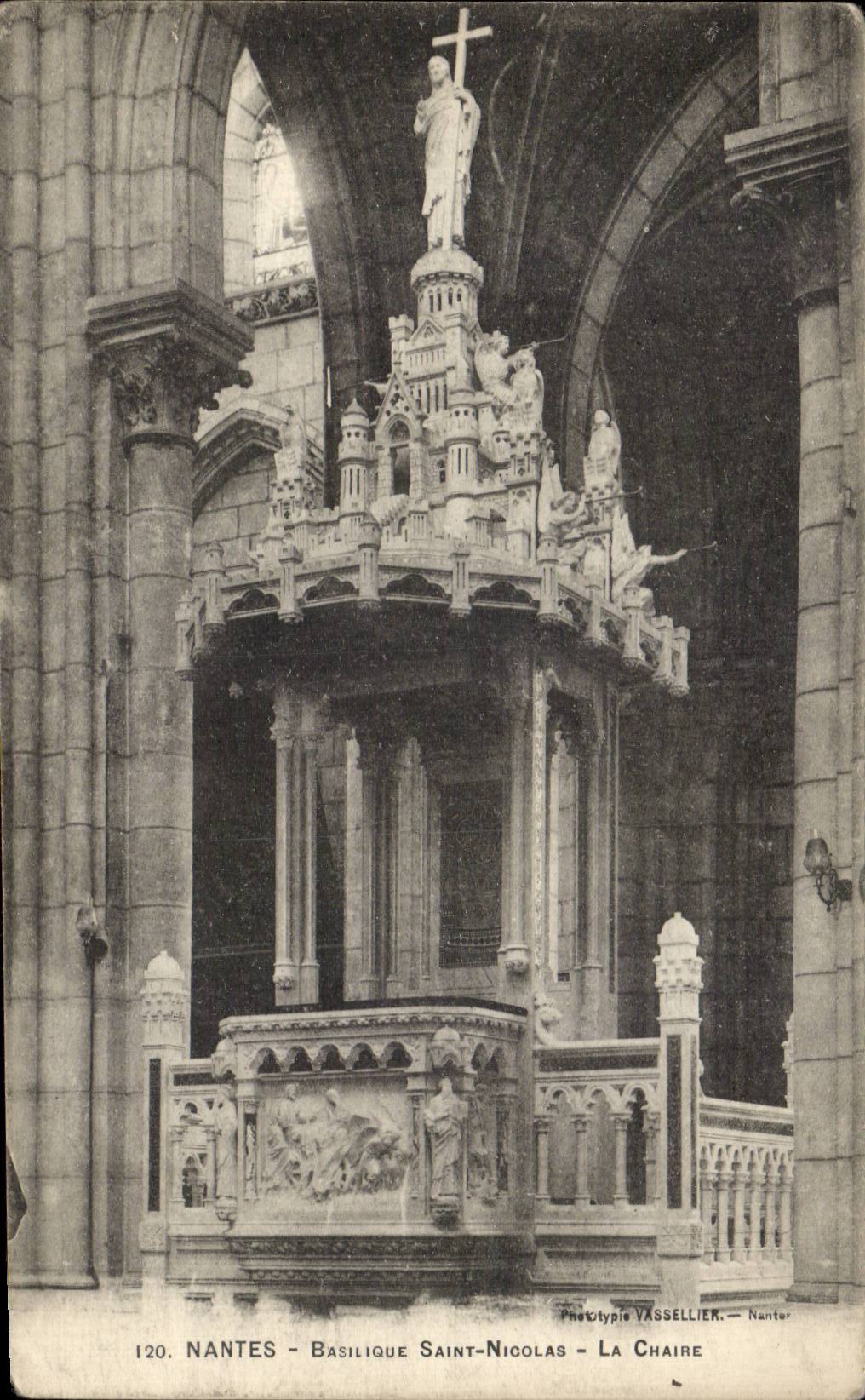 CPA Nantes Basilique Saint Nicolas La Chaire