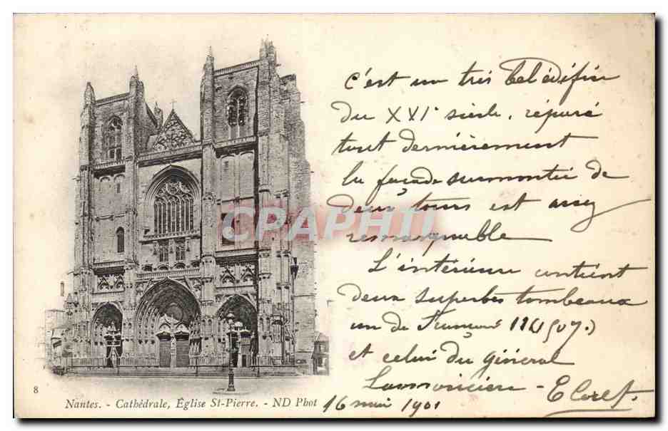 CPA Nantes Eglise St Pierre