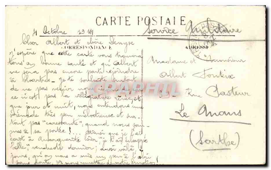 CPA La Baule La plage — Rückseite
