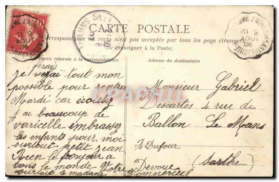 CPA La vie aux champs Bretagne De bons petits amis Chevre Goat Folklore Costume — Verso