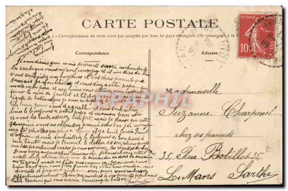 CPA Piriac Le tombeau d'Almanzor — Rückseite