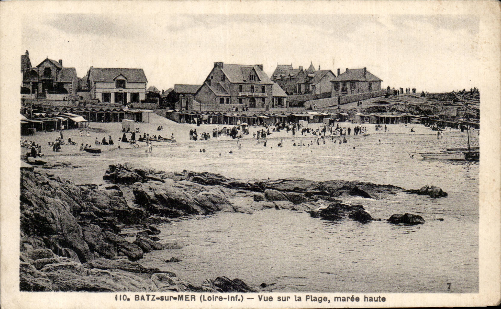 CPA Batz sur Mer Vue sur la plage maree haute