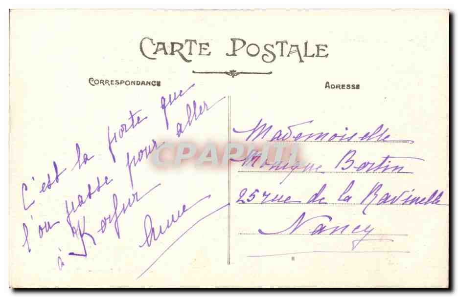 CPA Guerande Le Mail et la porte St Michel — Rückseite